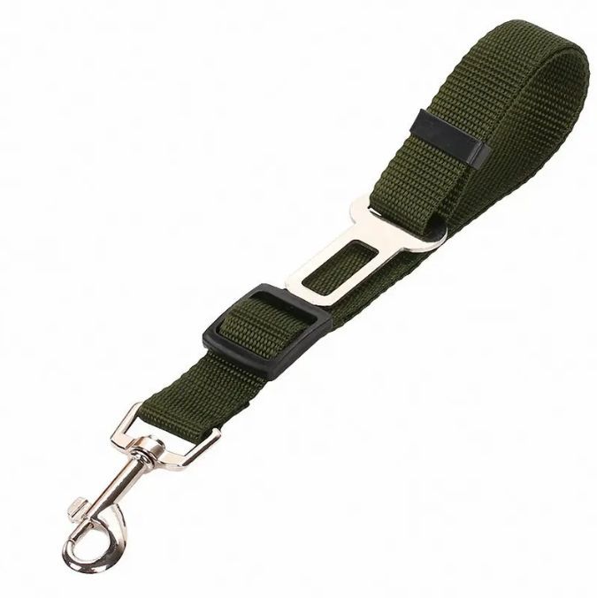 Adjustable Dog Car Seat Belt – Safety Tether for Pets (Black, Red, Blue, Green, Purple)
