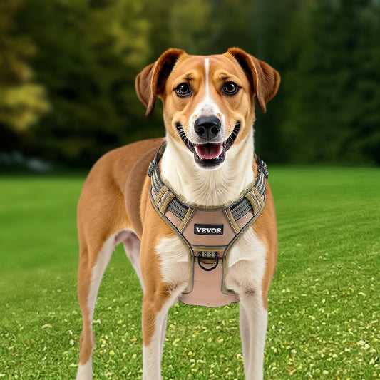 No-Pull Tactical Dog Harness for Large Dogs – Adjustable, Durable, Breathable Vest with Front & Back Leash Clips