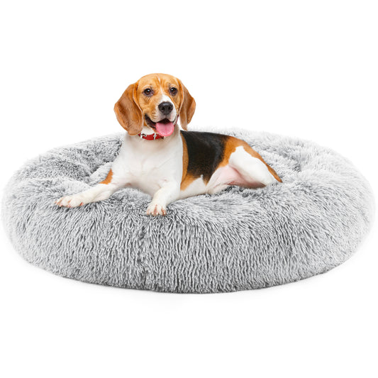 Calming Donut Dog Bed – Soft, Washable, Anti-Anxiety Pet Bed for Cats & Small Dogs