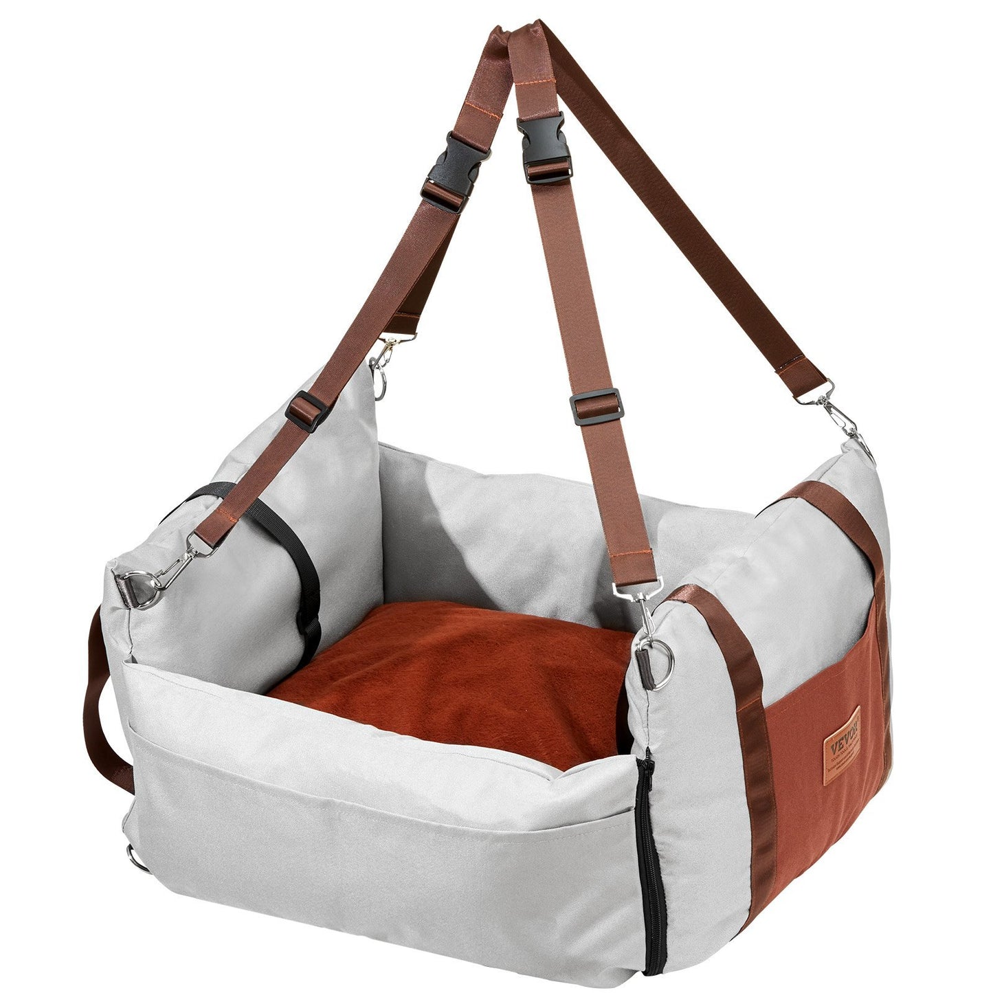 Dog Car Booster Seat – Secure & Cozy Travel Bed for Small Pets (Up to 25 lbs)