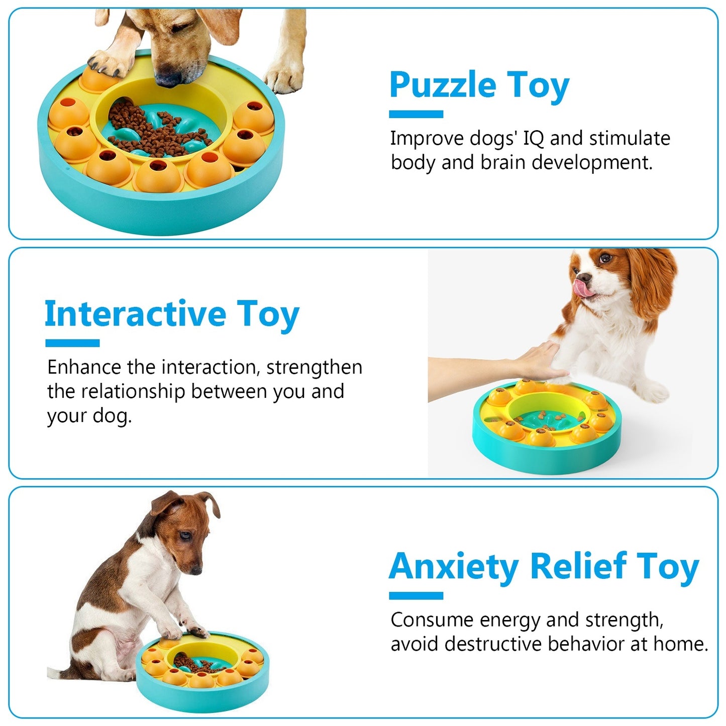 Interactive Dog Puzzle Feeder – Slow Eating Wheel Toy with 8 Food Compartments | Improves IQ & Digestion