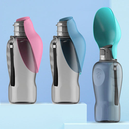 800ml Portable Dog Water Bottle – Leakproof Travel Pet Dispenser with Foldable Bowl