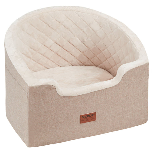 Dog Car Booster Seat – Large Travel Bed for Pets (Up to 55 lbs)