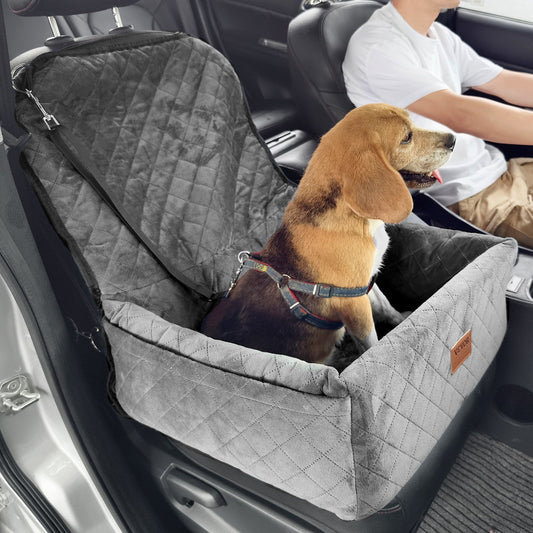 Dog Car Booster Seat – Comfortable Travel Bed for Pets (Up to 40 lbs)
