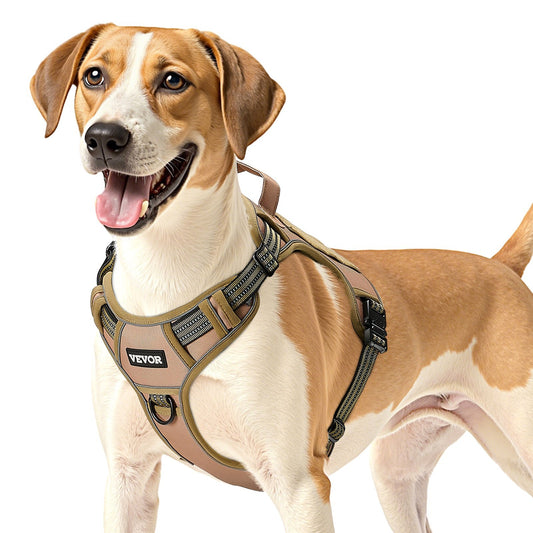 No-Pull Tactical Dog Harness for Large Dogs – Adjustable, Durable, Breathable Vest with Front & Back Leash Clips