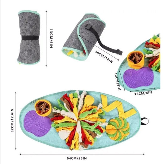 Interactive Dog Snuffle Mat β Slow Feeding Puzzle Toy for Small & Medium Dogs