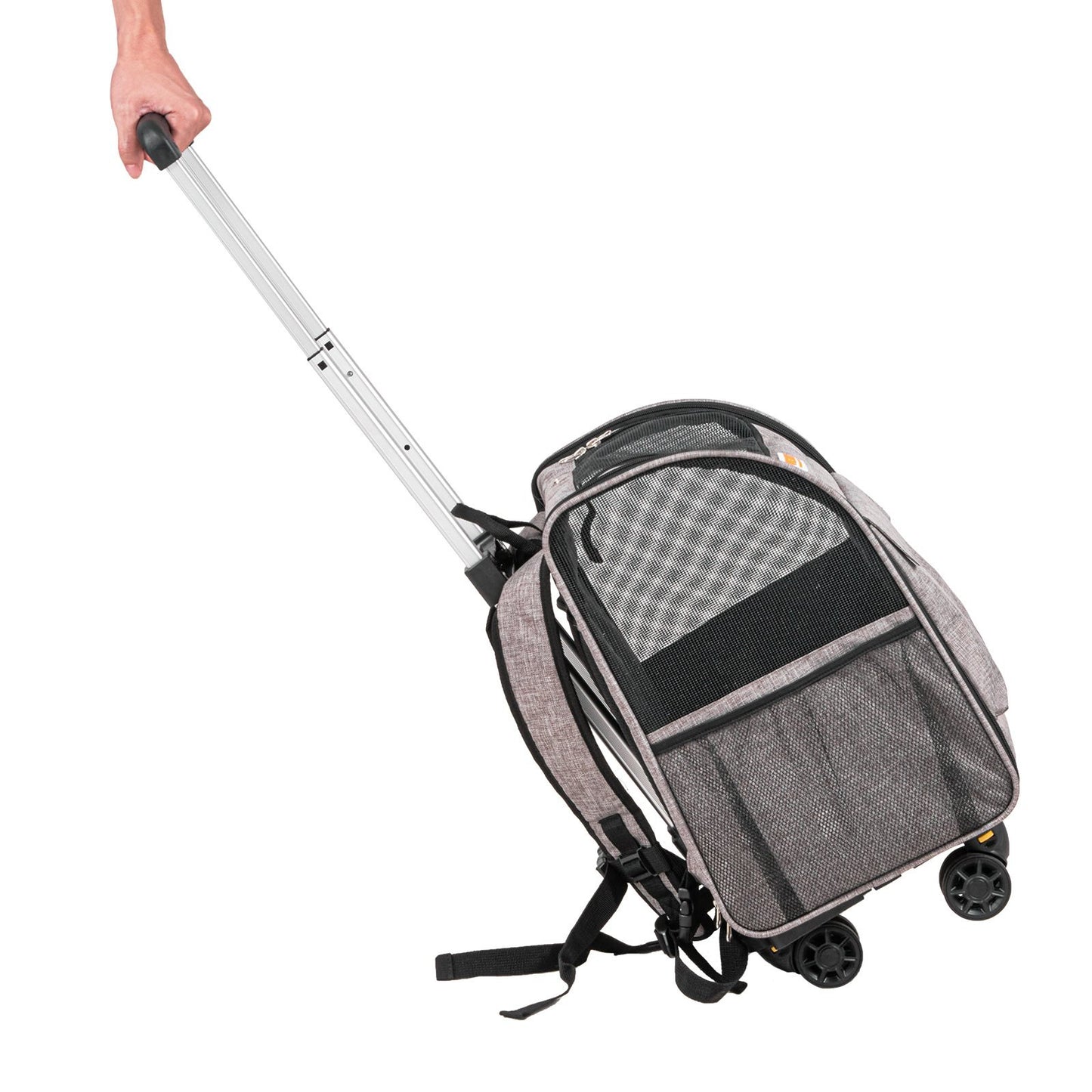Rolling Pet Carrier Backpack with Wheels – Soft, Portable & Airline Approved (Up to 18 lbs)