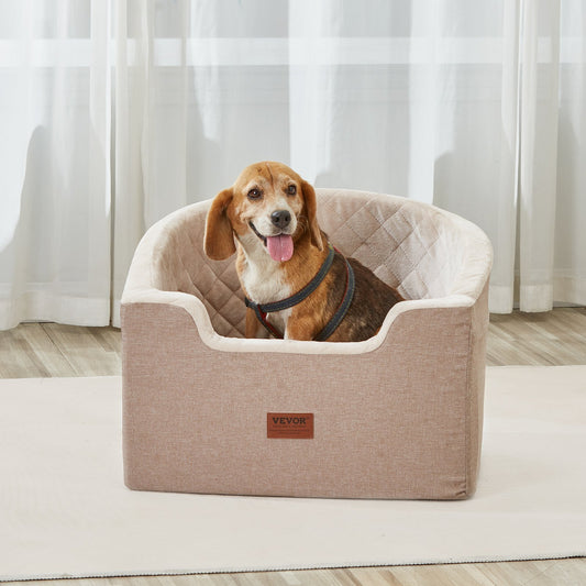 Dog Car Booster Seat – Large Travel Bed for Pets (Up to 55 lbs)