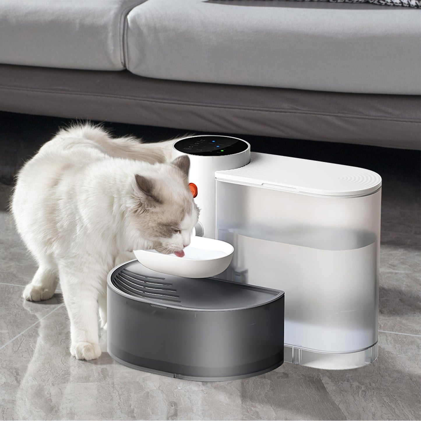 Automatic Pet Water Fountain – 3L Smart Dispenser with Dual Tank & Rechargeable Battery