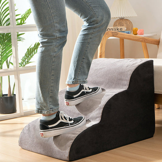 Soft Pet Stairs – 3-Step Foam Ramp for Small Dogs & Cats (Non-Slip, Washable Cover)