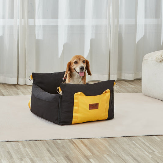 Dog Car Booster Seat – Cozy Travel Bed for Pets (Up to 25 lbs)