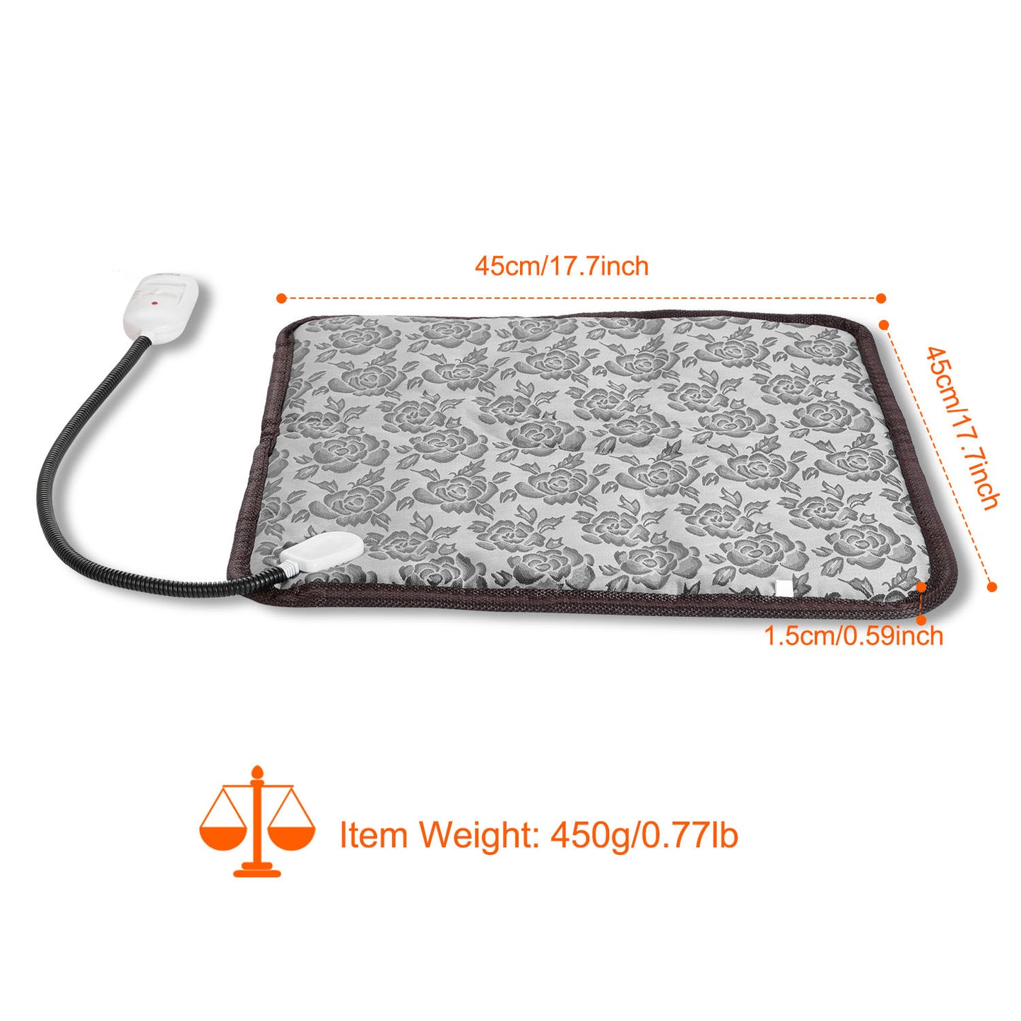 Heated Pet Pad for Dogs & Cats – Waterproof, Chew-Resistant & Adjustable Temperature Bed Mat