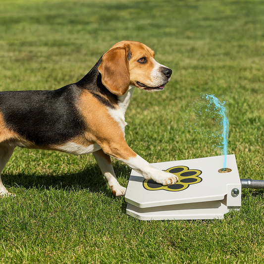 Outdoor Dog Water Fountain – Paw-Activated Pet Drinking Toy for Fresh Water