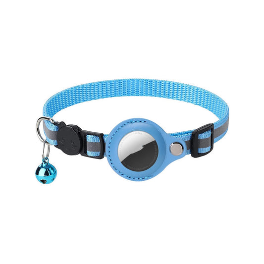 AirTag Pet Collar – Adjustable Nylon Cat & Dog Safety Collar (Holder for Apple AirTag)