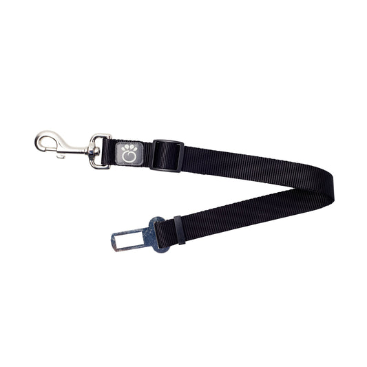 Adjustable dog car seat belt – secure and tangle-free travel tether with metal buckle and clip