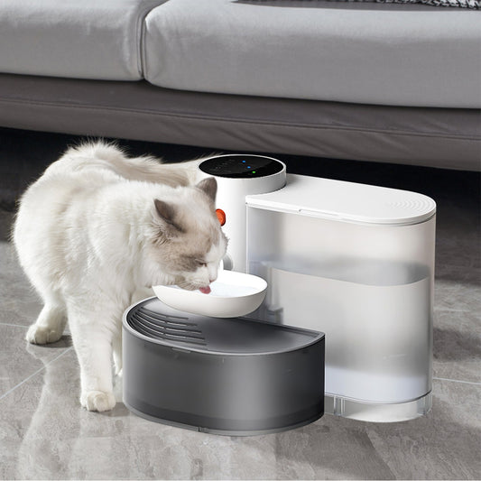 Automatic Pet Water Fountain – 3L Smart Dispenser with Dual Tank & Rechargeable Battery