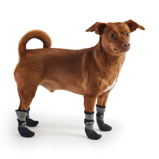 Side view of dog wearing reflective anti-slip dog boots – Tailwinks