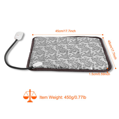 Heated Pet Pad for Dogs & Cats – Waterproof, Chew-Resistant & Adjustable Temperature Bed Mat