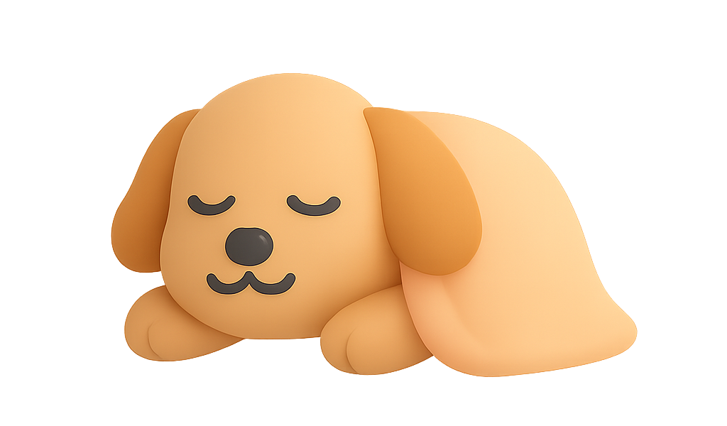 Tailwinks dog icon symbolizing joy, peace, and calmness